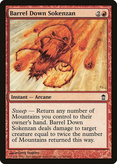 2005 Magic: The Gathering: Saviors of Kamigawa (SOK) - Barrel Down Sokenzan (#94, Common) (, Near Mint)