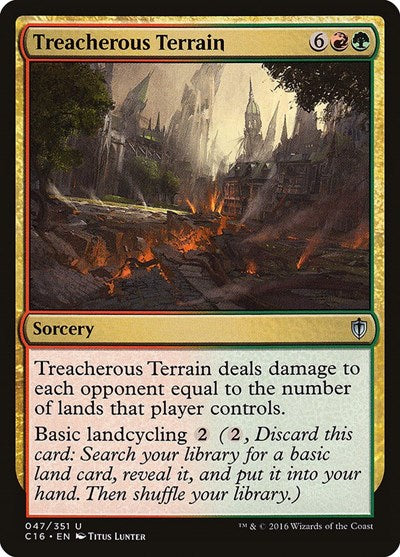 2016 Magic: The Gathering: Commander 2016 (C16) - Treacherous Terrain (#47, Uncommon) (, Near Mint)