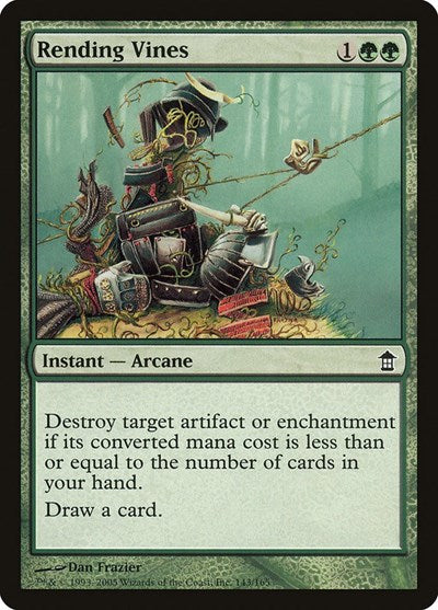 2005 Magic: The Gathering: Saviors of Kamigawa (SOK) - Rending Vines (#143, Common) (, Lightly Played)
