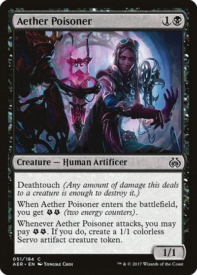 2017 Magic: The Gathering: Aether Revolt (AER) - Aether Poisoner (#51, Common)