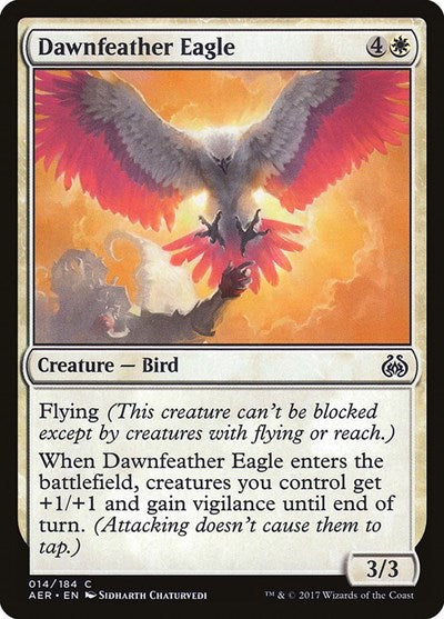 2017 Magic: The Gathering: Aether Revolt (AER) - Dawnfeather Eagle (#14†, Common) (, Near Mint)