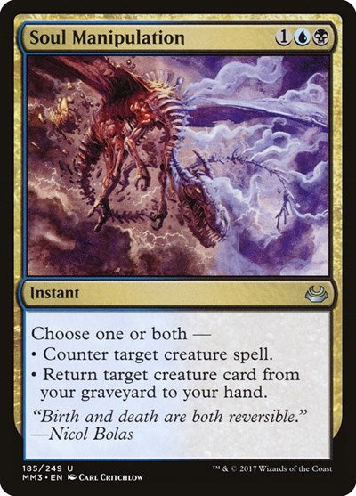 2017 Magic: The Gathering: Modern Masters 2017 (MM3) - Soul Manipulation (#185, Uncommon) (, Near Mint)