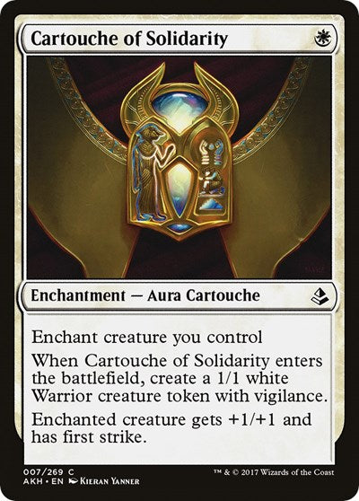 2017 Magic: The Gathering: Amonkhet (AKH) - Cartouche of Solidarity (#7, Common) (, Near Mint)