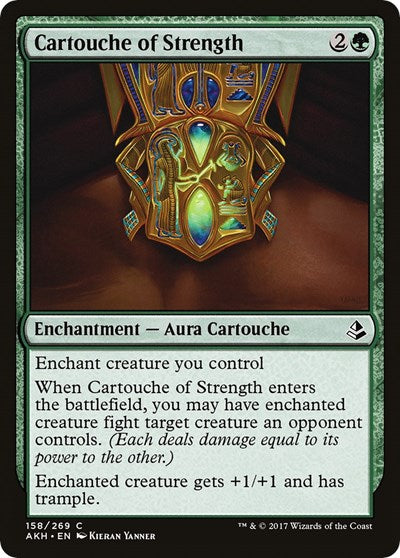 2017 Magic: The Gathering: Amonkhet (AKH) - Cartouche of Strength (#158, Common)
