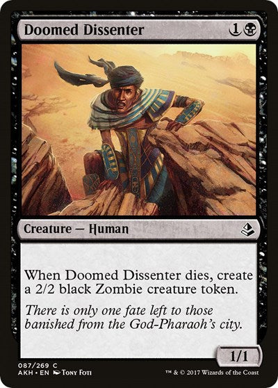 2017 Magic: The Gathering: Amonkhet (AKH) - Doomed Dissenter (#87, Common) (, Near Mint)