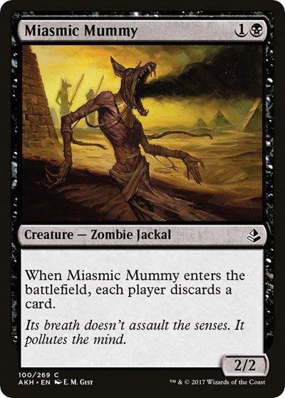 2017 Magic: The Gathering: Amonkhet (AKH) - Miasmic Mummy (#100, Common) (, Near Mint)