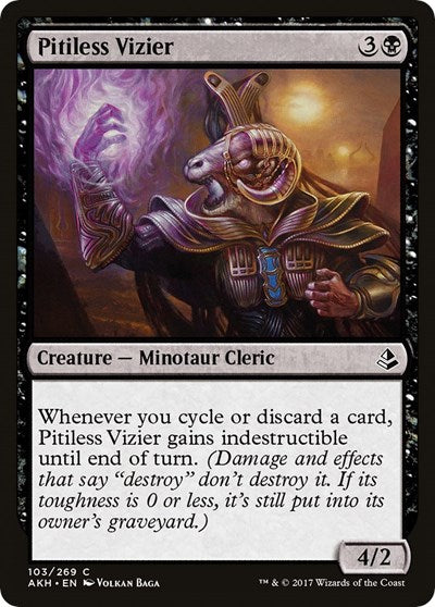 2017 Magic: The Gathering: Amonkhet (AKH) - Pitiless Vizier (#103, Common) (, Lightly Played)