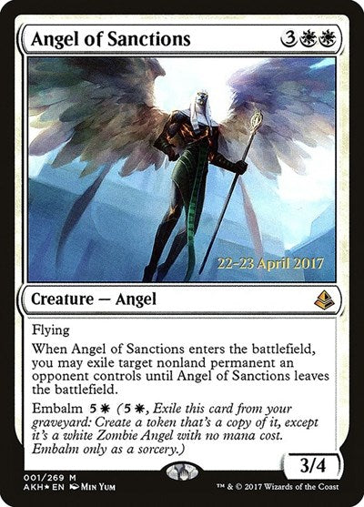 2026 Magic: The Gathering: Prerelease Cards (PRE) - Angel of Sanctions (#1s, Mythic Rare) (Foil, Near Mint)