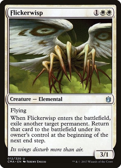 2017 Magic: The Gathering: Commander Anthology (CMA) - Flickerwisp (#12, Uncommon) (, Lightly Played)