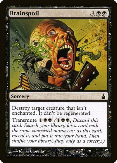 2005 Magic: The Gathering: Ravnica: City of Guilds (RAV) - Brainspoil (#78, Common) (, Lightly Played)