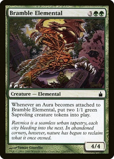 2005 Magic: The Gathering: Ravnica: City of Guilds (RAV) - Bramble Elemental (#154, Common)