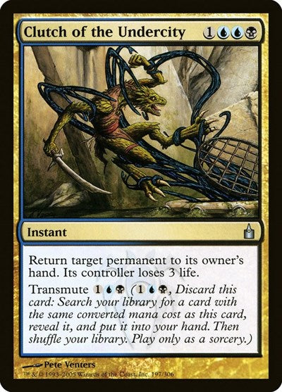 2005 Magic: The Gathering: Ravnica: City of Guilds (RAV) - Clutch of the Undercity (#197, Uncommon) (, Lightly Played)