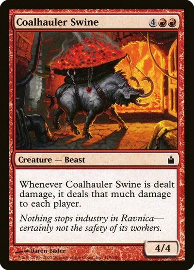 2005 Magic: The Gathering: Ravnica: City of Guilds (RAV) - Coalhauler Swine (#119, Common) (, Lightly Played)