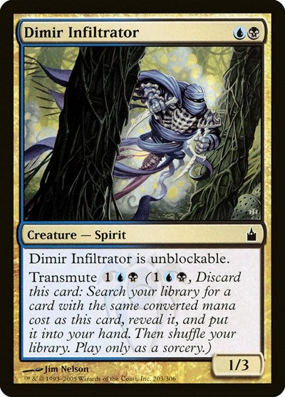 2005 Magic: The Gathering: Ravnica: City of Guilds (RAV) - Dimir Infiltrator (#203, Common) (, Lightly Played)