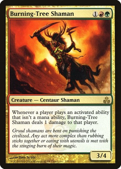 2006 Magic: The Gathering: Guildpact (GPT) - Burning Tree Shaman (#105, Rare) (, Lightly Played)