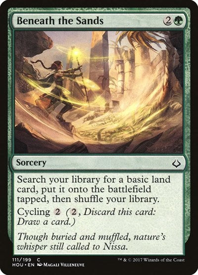 2017 Magic: The Gathering: Hour of Devastation (HOU) - Beneath the Sands (#111, Common) (, Lightly Played)