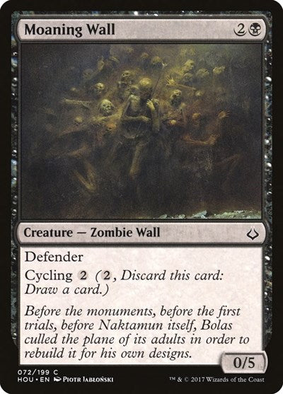 2017 Magic: The Gathering: Hour of Devastation (HOU) - Moaning Wall (#72, Common) (, Lightly Played)