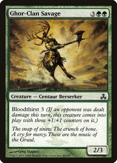 2006 Magic: The Gathering: Guildpact (GPT) - Ghor Clan Savage (#86, Common) (, Lightly Played)
