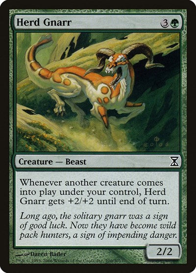 2006 Magic: The Gathering: Time Spiral (TSP) - Herd Gnarr (#200, Common) (, Lightly Played)