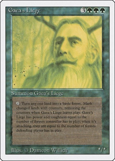 1994 Magic: The Gathering: Revised Edition (3ED) - Gaeas Liege (#198, Rare) (, Lightly Played)