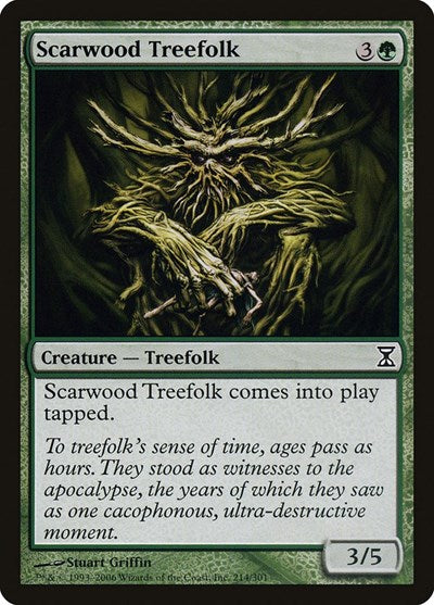 2006 Magic: The Gathering: Time Spiral (TSP) - Scarwood Treefolk (#214, Common) (, Lightly Played)