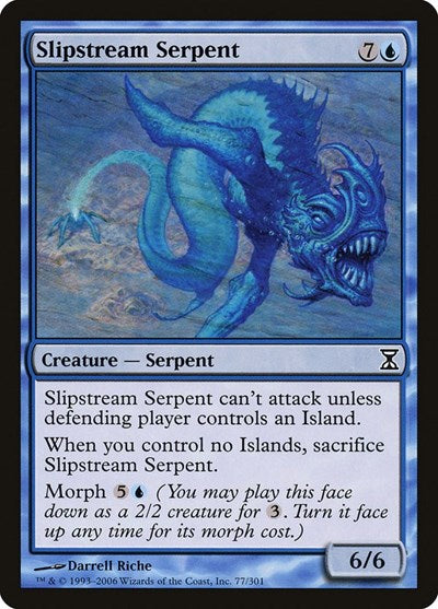 2006 Magic: The Gathering: Time Spiral (TSP) - Slipstream Serpent (#77, Common) (, Lightly Played)