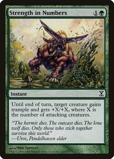 2006 Magic: The Gathering: Time Spiral (TSP) - Strength in Numbers (#224, Common) (, Lightly Played)