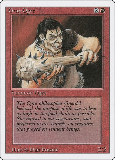 1994 Magic: The Gathering: Revised Edition (3ED) - Gray Ogre (#157, Common) (, Near Mint)