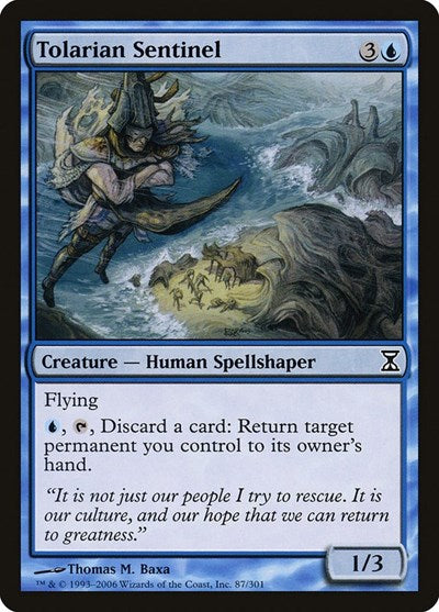 2006 Magic: The Gathering: Time Spiral (TSP) - Tolarian Sentinel (#87, Common) (, Lightly Played)