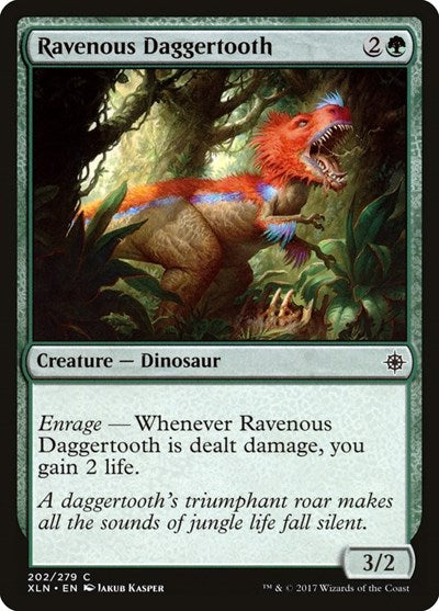 2017 Magic: The Gathering: Ixalan (XLN) - Ravenous Daggertooth (#202, Common)
