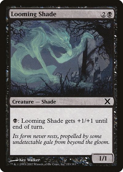 2007 Magic: The Gathering: 10th Edition (10E) - Looming Shade (#153, Common) (, Near Mint)