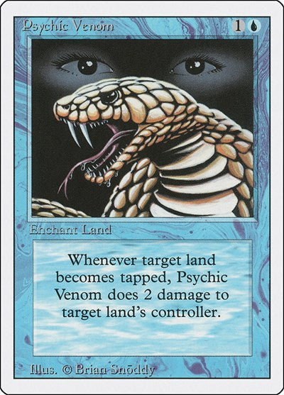 1994 Magic: The Gathering: Revised Edition (3ED) - Psychic Venom (#76, Common) (, Near Mint)