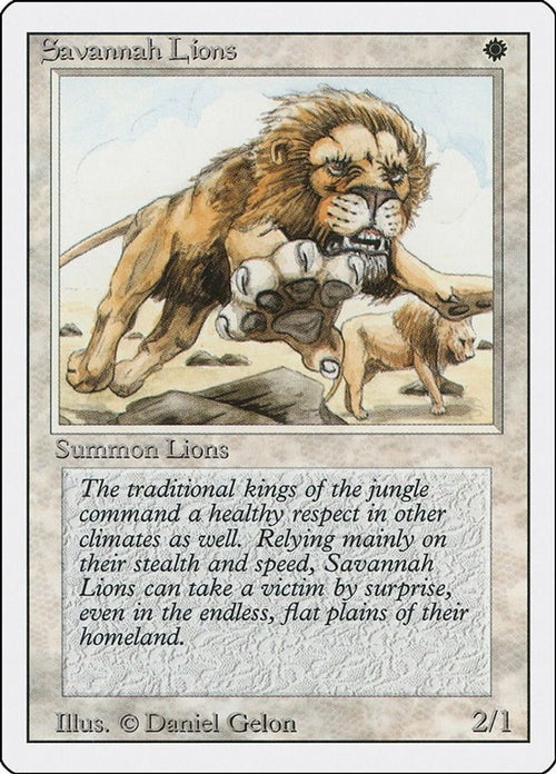 1994 Magic: The Gathering: Revised Edition (3ED) - Savannah Lions (#39, Rare) (, Near Mint)