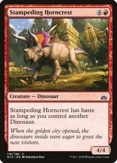 2018 Magic: The Gathering: Rivals of Ixalan (RIX) - Stampeding Horncrest (#116, Common) (, Lightly Played)
