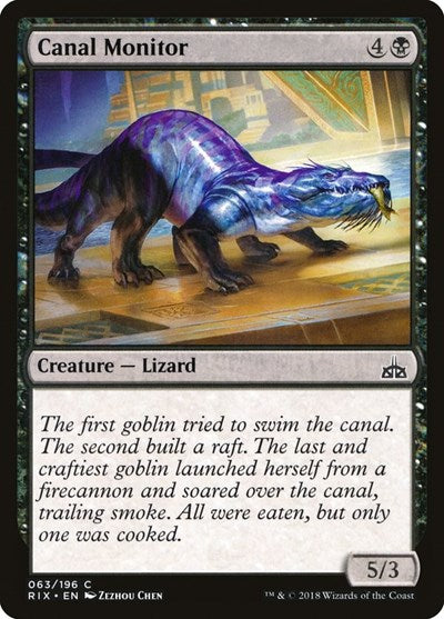2018 Magic: The Gathering: Rivals of Ixalan (RIX) - Canal Monitor (#63, Common) (, Lightly Played)