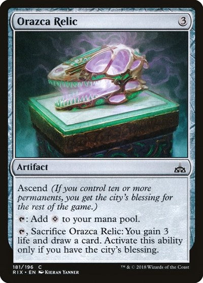 2018 Magic: The Gathering: Rivals of Ixalan (RIX) - Orazca Relic (#181, Common) (, Lightly Played)