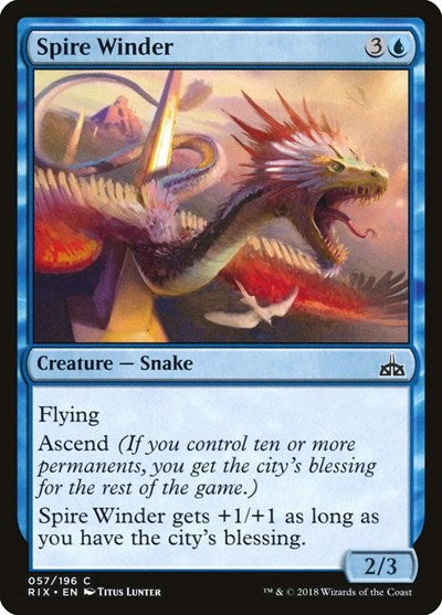 2018 Magic: The Gathering: Rivals of Ixalan (RIX) - Spire Winder (#57, Common) (, Lightly Played)