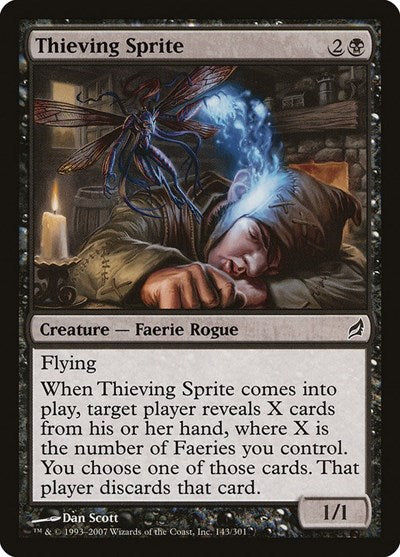 2007 Magic: The Gathering: Lorwyn (LRW) - Thieving Sprite (#143, Common) (, Near Mint)