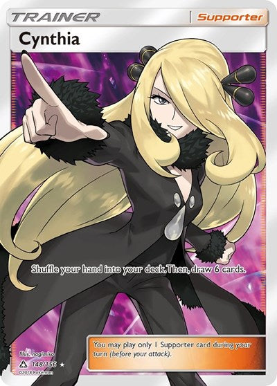 2018 Pokemon: SM - Ultra Prism (SM05) - Cynthia Full Art (#148/156, Ultra Rare) (Holofoil, Near Mint)