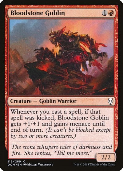 2018 Magic: The Gathering: Dominaria (DOM) - Bloodstone Goblin (#115, Common) (, Near Mint)