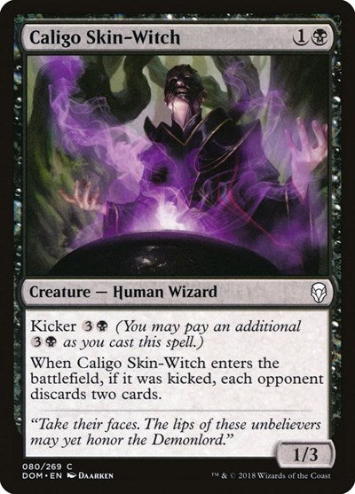 2018 Magic: The Gathering: Dominaria (DOM) - Caligo Skin Witch (#80, Common) (, Lightly Played)