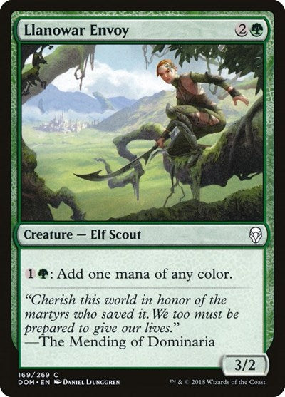 2018 Magic: The Gathering: Dominaria (DOM) - Llanowar Envoy (#169, Common) (, Lightly Played)