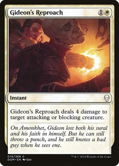 2018 Magic: The Gathering: Dominaria (DOM) - Gideons Reproach (#19, Common) (, Near Mint)