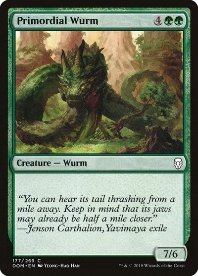 2018 Magic: The Gathering: Dominaria (DOM) - Primordial Wurm (#177, Common) (, Near Mint)