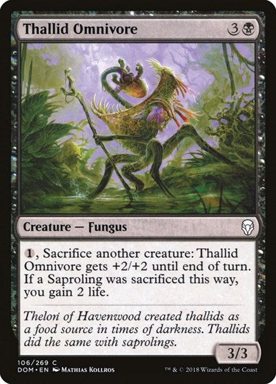 2018 Magic: The Gathering: Dominaria (DOM) - Thallid Omnivore (#106, Common) (, Lightly Played)