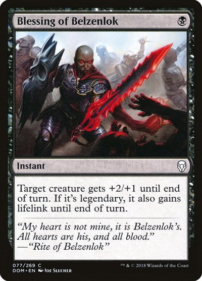 2018 Magic: The Gathering: Dominaria (DOM) - Blessing of Belzenlok (#77, Common) (, Near Mint)