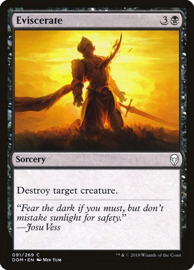 2018 Magic: The Gathering: Dominaria (DOM) - Eviscerate (#91, Common) (, Lightly Played)