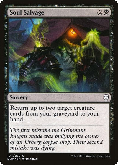 2018 Magic: The Gathering: Dominaria (DOM) - Soul Salvage (#104, Common) (, Near Mint)