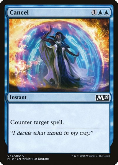 2018 Magic: The Gathering: Core Set 2019 (M19) - Cancel (#48, Common) (, Lightly Played)