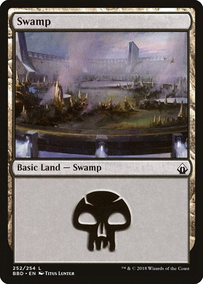 2018 Magic: The Gathering: Battlebond (BBD) - Swamp (#252, Land) (, Lightly Played)